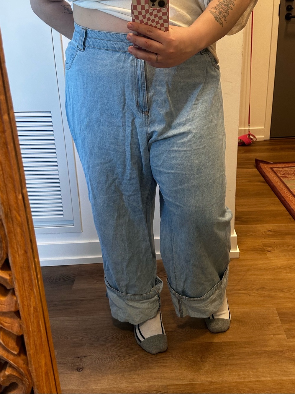 Woman Within Wide-Leg Light Wash Jean (Fits like US24/26)